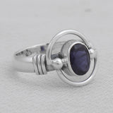 Natural Rutile quartz Silver Ring