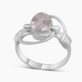Natural Rutile Quartz Silver Rings