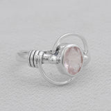 Natural Rutile quartz Silver Ring