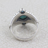 Natural Larimar Silver Ring