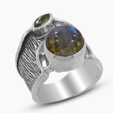 925 Sterling Silver Labradorite Rings