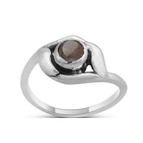 Smoky quartz Silver Ring