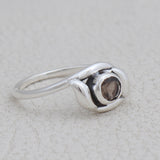 Smoky quartz Silver Ring