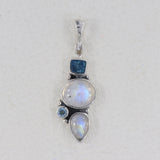 925 Silver Rainbow Moonstone Pendant