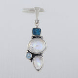 925 Silver Rainbow Moonstone Pendant