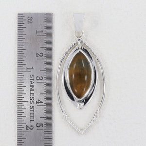 925 Sterling Silver Tiger Eye Pendants