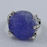 Raw Tanzanite Sterling Silver Rings