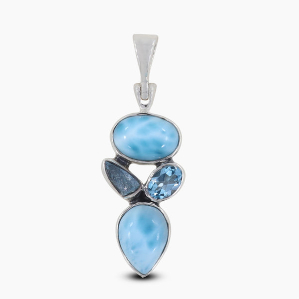 925 Sterling Silver Larimar Pendants
