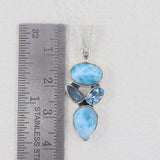 925 Sterling Silver Larimar Pendant