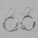 Natural Ethiopian Opal Silver Earrings