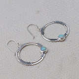 Natural Ethiopian Opal Silver Earrings