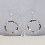 Natural Ethiopian Opal Silver Earrings