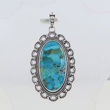 925 Silver Large Boulder Turquoise Pendant