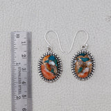 Spiny Oyster Silver Earrings