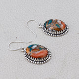 Spiny Oyster Silver Earrings