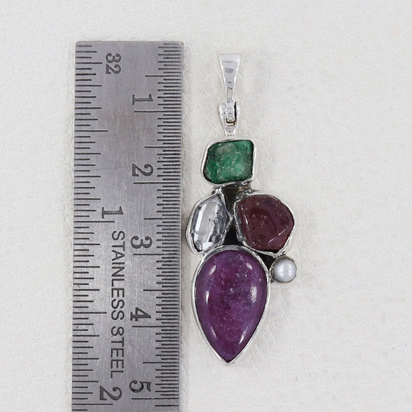 925 Sterling Silver Ruby Pendants