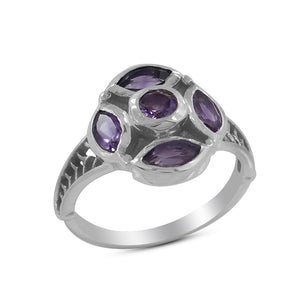 925 Sterling Silver Amethyst Ring