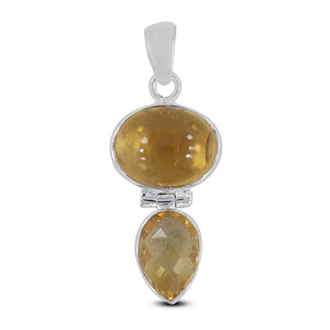 925 Sterling Silver Citrine Pendant