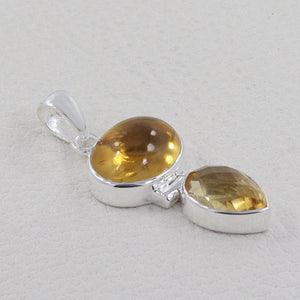 925 Sterling Silver Citrine Pendants