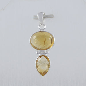 925 Sterling Silver Citrine Pendant