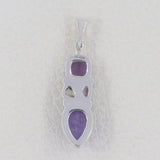 Hackmanite Amethyst Silver Pendants