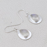 Natural Larimar Silver Earrings