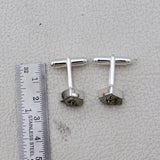 Natural Pyrite Silver Cufflinks