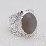 925 Starling Silver Rainbow Moonstone Ring