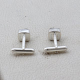 Natural Pyrite Silver Cufflinks