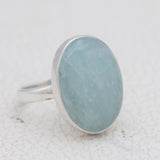 Aquamarine Silver Ring