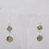 Natural Pyrite Silver Earrings