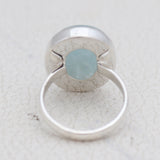 Aquamarine Silver Ring