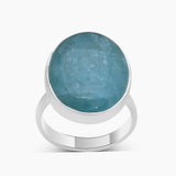 925 Sterling Silver Aquamarine Rings