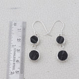 Natural Pyrite Silver Earrings