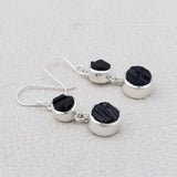 Natural Pyrite Silver Earrings