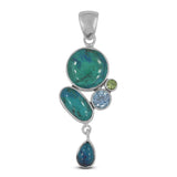 925 Sterling Silver Chrysocolla Pendant