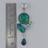 925 Sterling Silver Chrysocolla Pendant