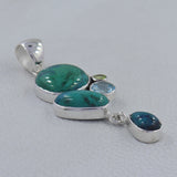 925 Sterling Silver Chrysocolla Pendant