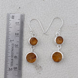 Natural Pyrite Silver Earrings