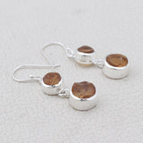 Natural Pyrite Silver Earrings