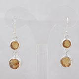 Natural Pyrite Silver Earrings