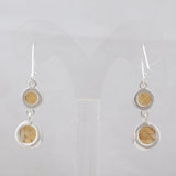 Natural Pyrite Silver Earrings