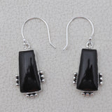 925 Silver Black Onyx Earring