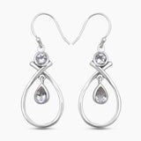 Smoky Quartz Silver Earrings