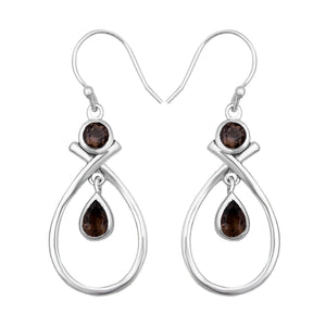 Blue Topaz Silver Earrings