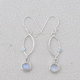 Natural Larimar & Blue Topaz Silver Earrings