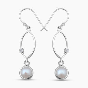 Pearl Silver Earrings