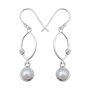 Pearl Silver Earrings