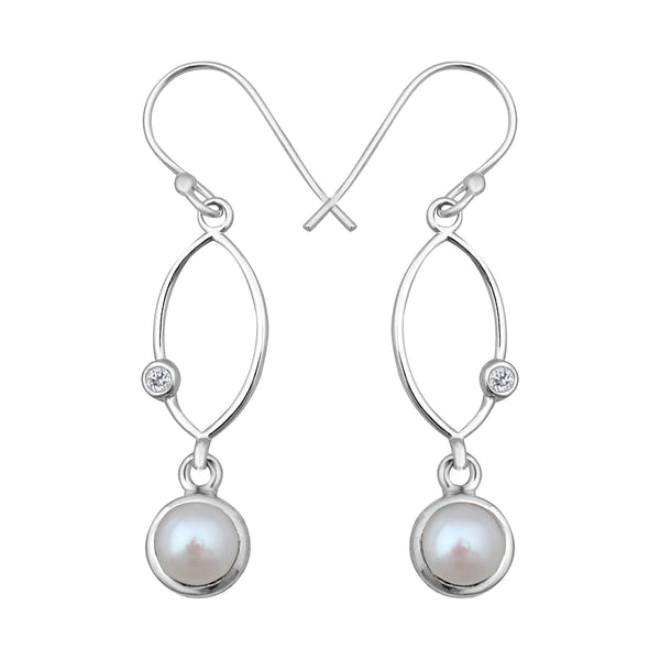 Pearl Silver Earrings