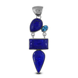 Natural Lapis Lazuli Sterling Silver Pendant